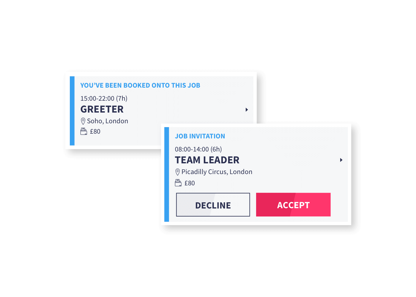 Invite and book crew