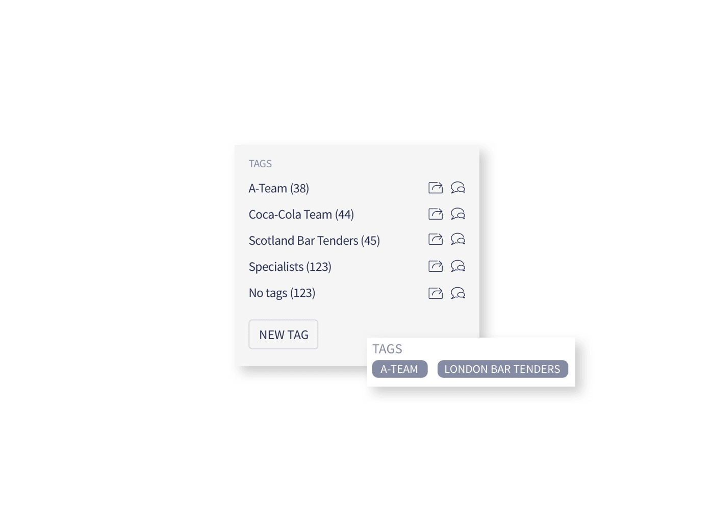 Use tags to label crew
