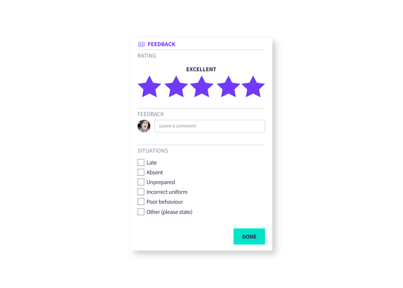 Ratings and feedback