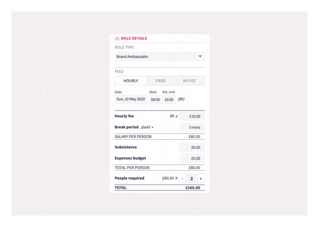 Select multiple fee types