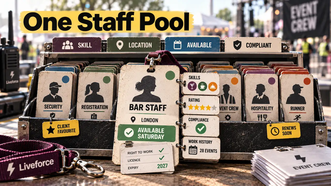 Staff Pool With Skills, Ratings and Compliance Records